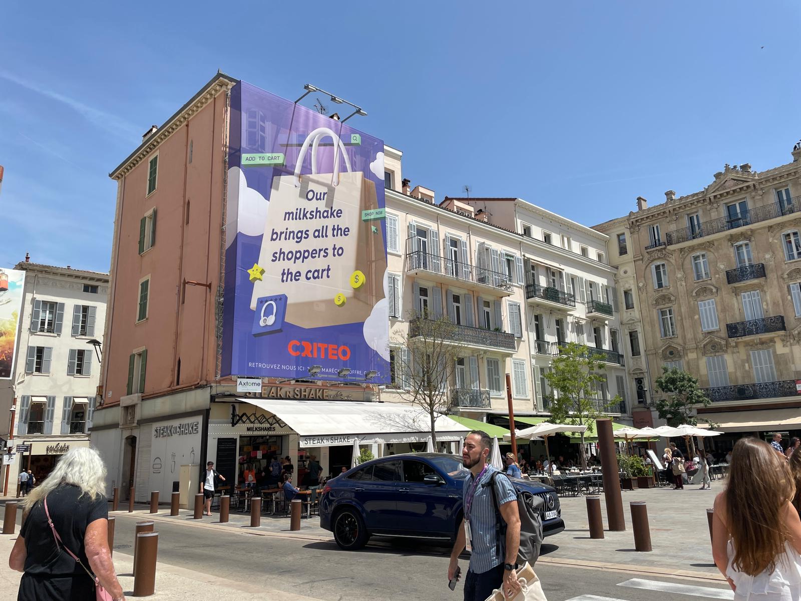 Criteo ad. Cannes. Credit Jack Benjamin