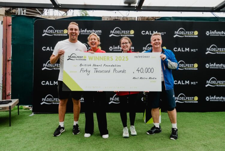 Mail Metro Media’s Padelfest returns to support the British Heart Foundation