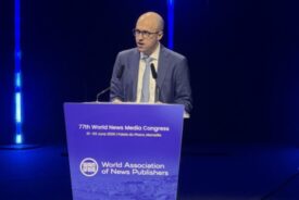 New York Times publisher warns journalism faces its ‘Napster moment’